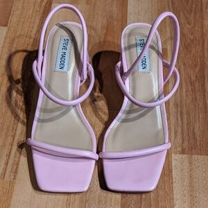 Steve Madden Pink Strappy Sandals with Square Toe